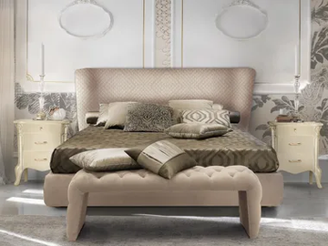 CITY - Fabric double bed with upholstered headboard by CASA +39 - view 2